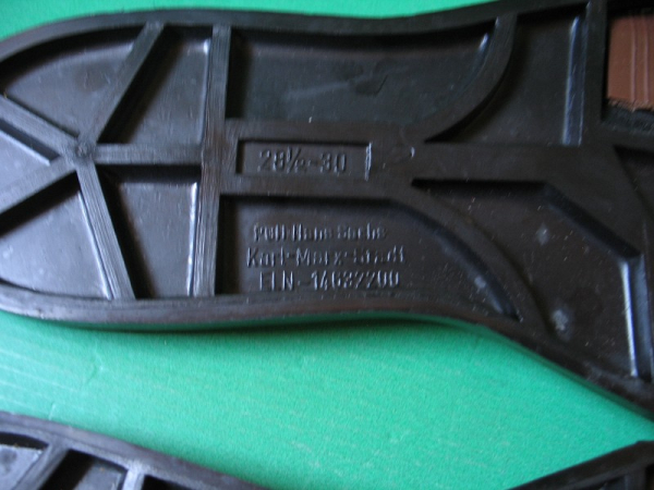 Badelatschen DDR, PGH Hans Sachs Karl-Marx-Stadt, unbenutzt