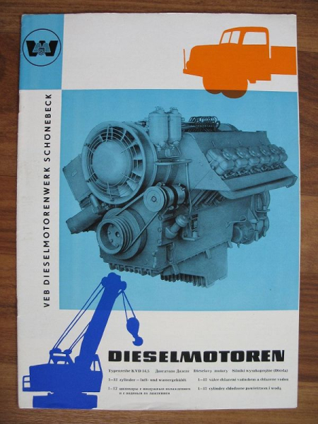 Dieselmotoren KVD 14,5 VEB Dieselmotorenwerk Schönebeck, DDR 1963