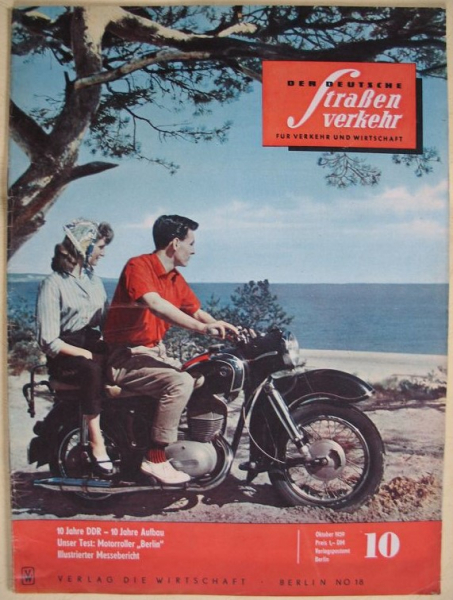 Heft 10/1959, Motorroller IWL SR 59 Berlin, MZ ES 175, Pannonia