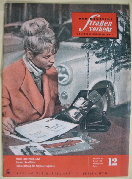 Heft 12/1959, Testbericht Manet S100, Rallye Wartburg, Kraftverkehr Schwarze Pumpe