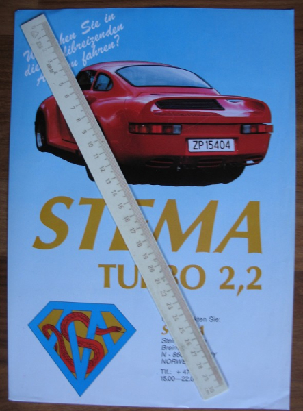 Prospekt STEMA Turbo 2,2, Steinar Daleng, Norwegen, 80-er Jahre, #316