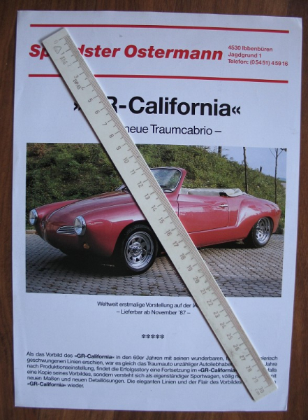 Prospekt Ostermann Speedster GR California, 1987, #318