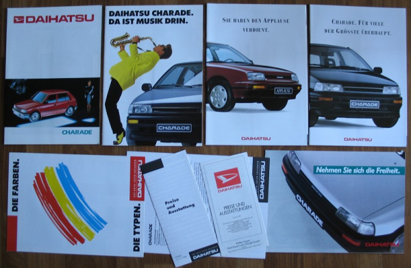 6 Prospekte Daihatsu, Charade, Applause, 1987 bis 1989, #320
