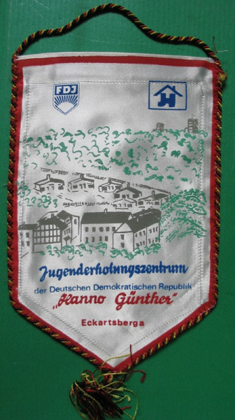 Wimpel Jugenderholungszentrum Eckartsberga, FDJ, DDR, srg