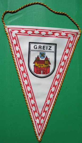 Wimpel Greiz, Stadtwappen, DDR