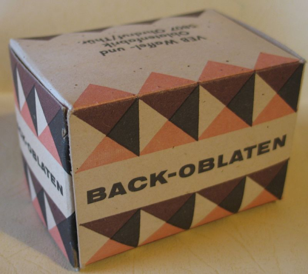 Back- Oblaten, VEB Waffel- und Oblatenfabrik Ohrdruf, DDR, klein