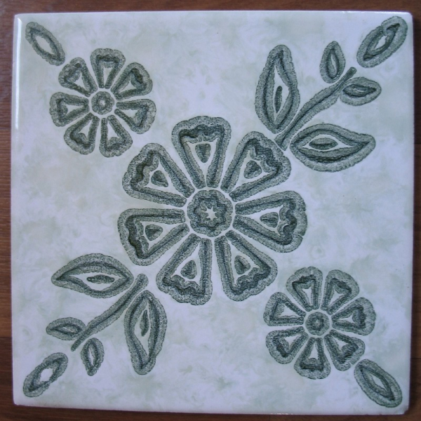 Fliese, Fliesen DDR, Meissen, Retrofliesen, 15x15 cm, unbenutzt, #1