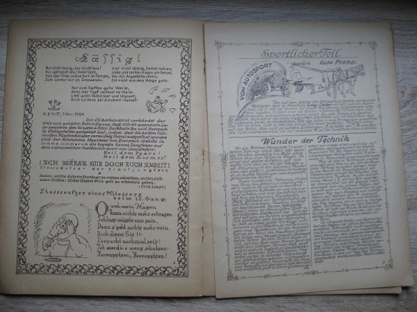 Hochzeitszeitung Robert Max Wieland, Johanna Langer, Burkhardtsdorf 1924