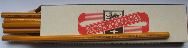 8 x Bleistift, KOH-I-NOR, Czechoslovakia, Hardtmuth, 1500 B