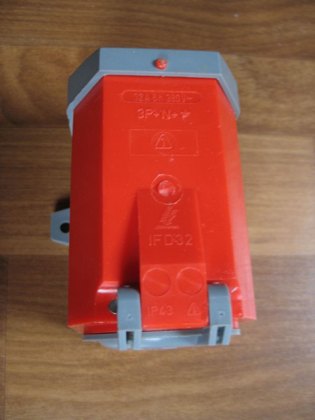 Aufbaukragensteckdose IFD32, 380 Volt, 32 Ampere, DDR, unbenutzt, #6