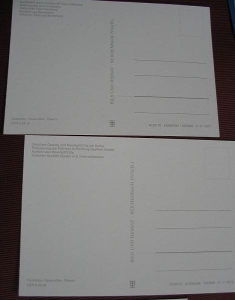 7 Ansichtskarten Dampflokomotiven, Schlettau, Crottendorf, Saalfeld, Sonneberg, Gera, Aue, Annaberg-Buchholz, Glauchau, #411