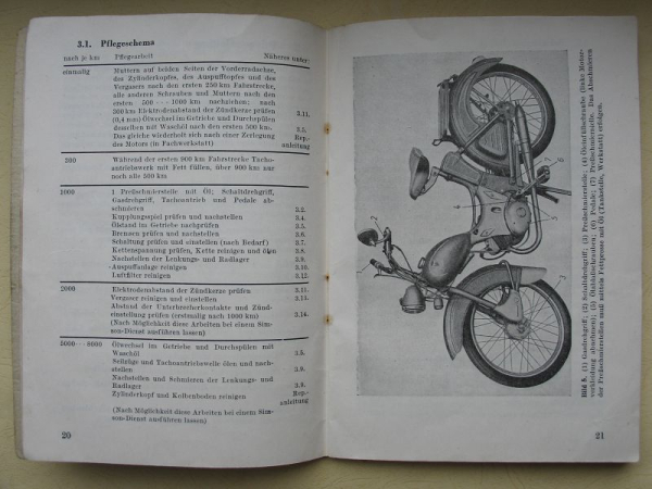 Simson Moped SR2 E, Betriebsanleitung, 1962