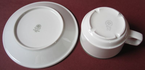 Gedeck, Kaffeetasse mit Unterteller, DDR, Betriebskantine, Mitropa, HO- Gatstätte etc. #11