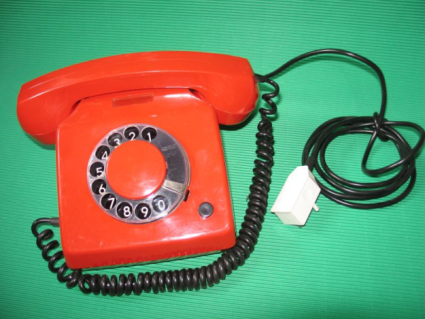 Telefon DDR, RFT, VEB Fernmeldewerk Nordhausen, alpha ferro, rot  #3