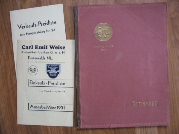 Carl Emil Weise, Kleinmöbelfabrik Finsterwalde, Katalog 1931