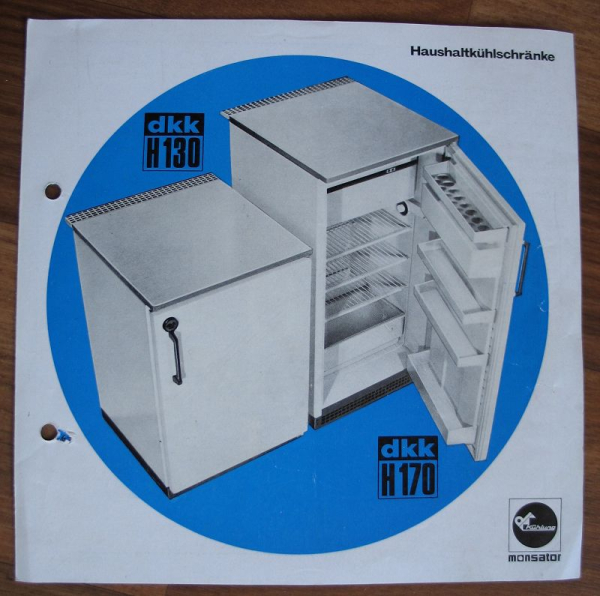 Prospekt Kühlschränke dkk, VEB DKK Scharfenstein, DDR 1975