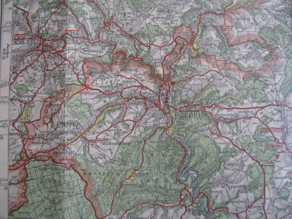 Landkarte Rudolstadt, Hof, Plauen, Großblatt 112, um 1930