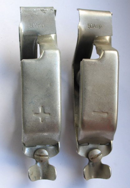 Batterieklemmen, Federklemmen für Ladegerät etc., DDR, unbenutzt, #2