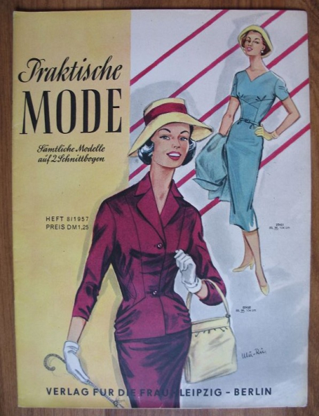 Praktische Mode, Heft 8 / 1957, Notenstecher, Mitropa, Wollkleider