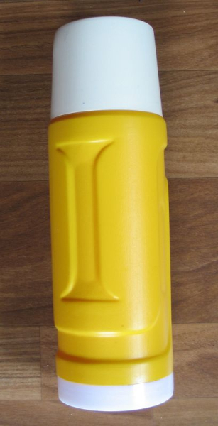 Thermoskanne, Isolierkanne, DDR, Gelb/ orange