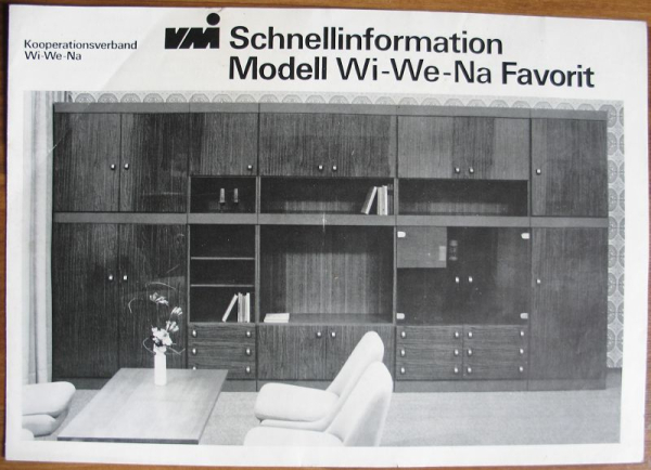 Prospekt VMI Modell WIWENA, VEB Möbelkombinat Dessau, DDR 1974