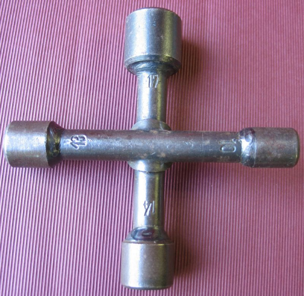 Steckschlüssel, Bordwerkzeug DDR, 10, 13, 14, 17