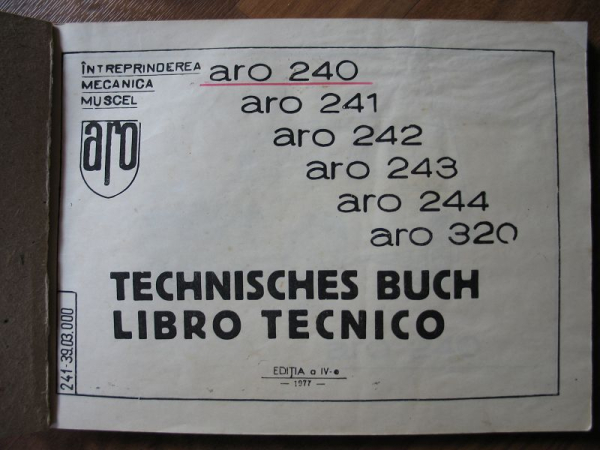 ARO, Technisches Buch, 240, 241, 242, 243, 244, 320, Handbuch 1977