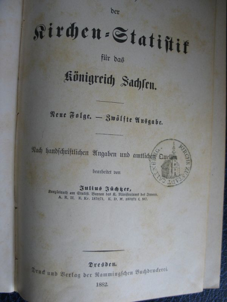 Handbuch der Kirchen-Statistik für das Königreich Sachsen, 1882