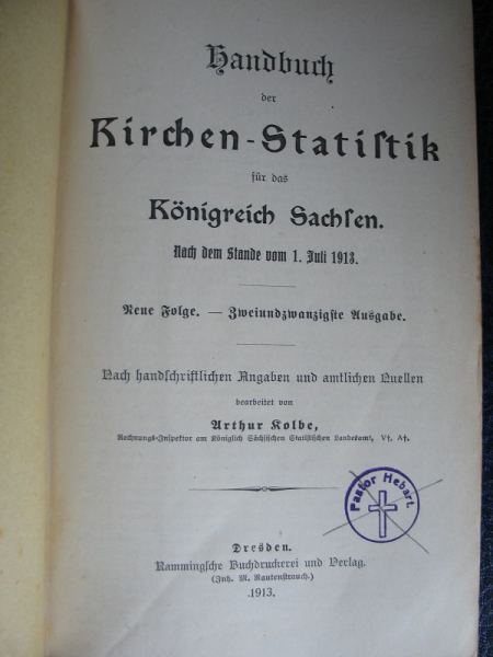 Handbuch der Kirchen-Statistik für das Königreich Sachsen, 1913