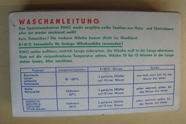 RIMO, Waschpulver, VEB Waschmittelwerk Genthin DDR