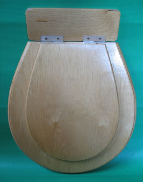 WC- Sitz, Klodeckel, Klobrille, Toilettendeckel aus Holz, DDR