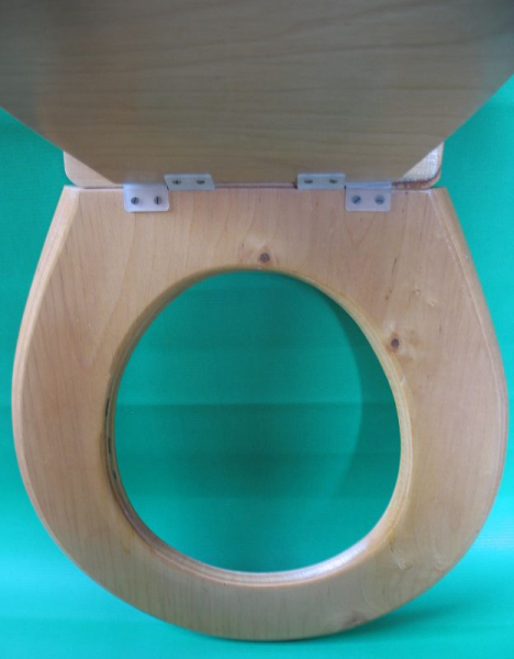WC- Sitz, Klodeckel, Klobrille, Toilettendeckel aus Holz, DDR, unbenutzt, #2