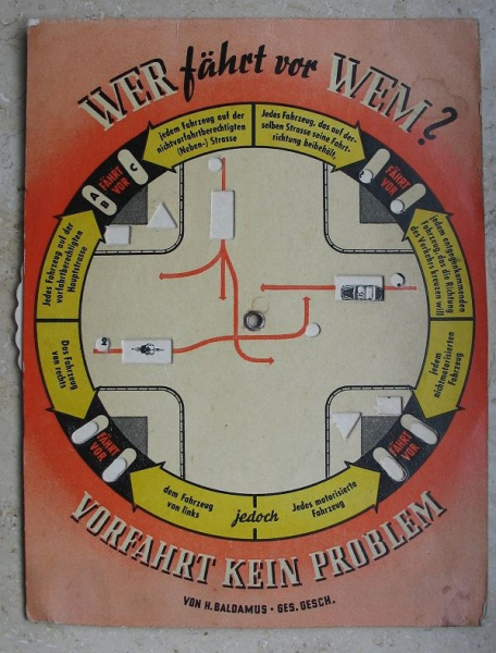 Wer fährt vor Wem?, Drehscheibe H. Baldamus, Fahrschule, Verkehrserziehung