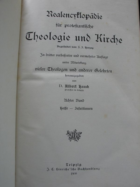 Realencyklopädie für protestantische Theologie und Kirche, 8. Band, k1