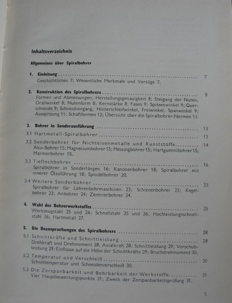 Katalog Spiralbohrer, VEB Werkzeugfabrik Königsee, Altenburg, Franz & Massmann Leipzig, DDR 1955