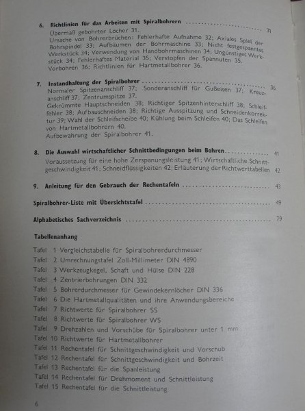 Katalog Spiralbohrer, VEB Werkzeugfabrik Königsee, Altenburg, Franz & Massmann Leipzig, DDR 1955