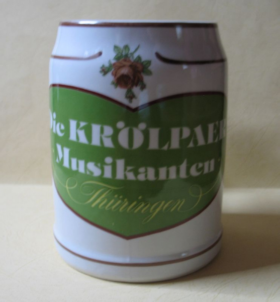 Krölpaer Musikanten, Krug, Bierkrug DDR, Krölpa
