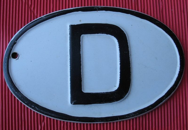 Kennzeichen, Nationalitätenkennzeichen D, Deutschland, DDR