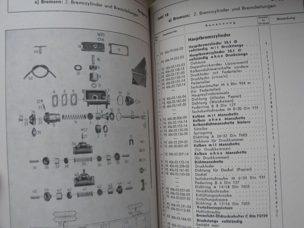 Ersatzteil-Liste Horch Diesel LKW Typ H 3 A, 1951