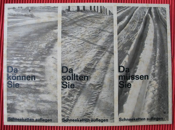 Prospekt ERLAU Schneeketten, 60-er Jahre