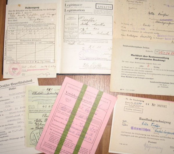 Martha Dörfler geb. Voigt aus Korna bei Oelsnitz, August Gustav Landschulz, Gasthausbesitzer in Rossbach