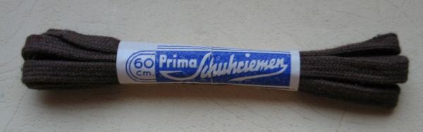 Schnürsenkel, Prima Schuhriemen, DDR um 1960, braun, #9