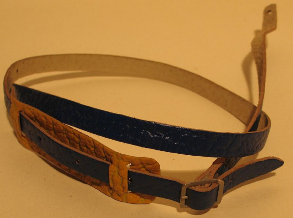 Riemen für DDR Brottasche, Kindergarten, Kinderkrippe, blau/ gelb, unbenutzt