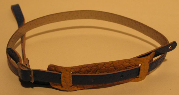 Riemen für DDR Brottasche, Kindergarten, Kinderkrippe, blau/ gelb, unbenutzt