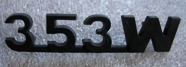 Schriftzug IFA Wartburg, 353W