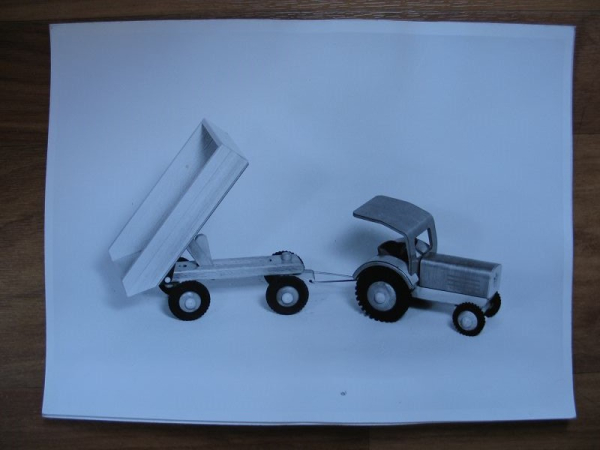 Foto Traktor mit Hänger, FWF, DDR 70-er Jahre, #2