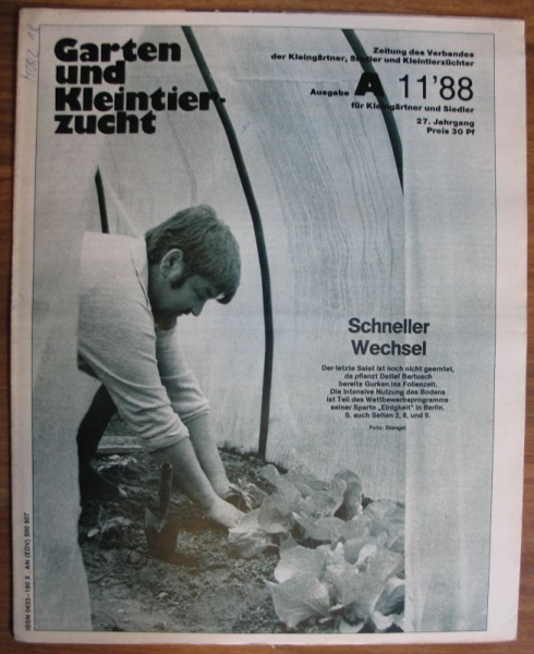 11/ 1988, Kleingarten Einigkeit Berlin Pankow (Isolde Koch, Bruno Rubak, Otto Kuckley, Elsa Schwabe)