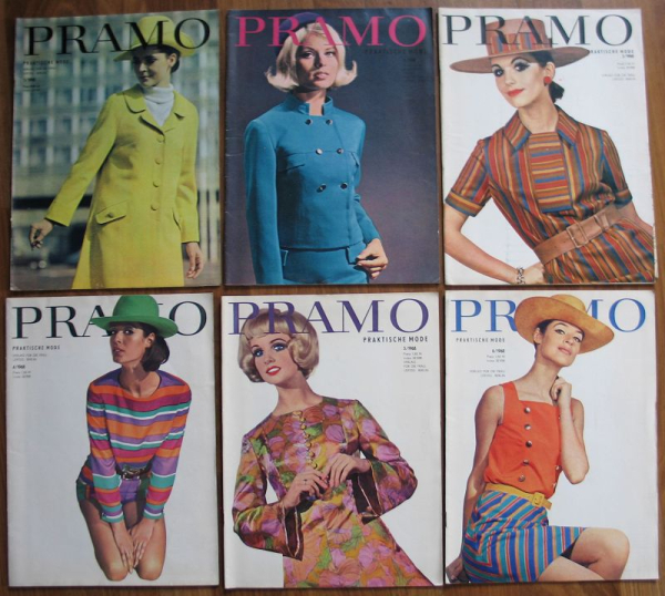 Praktische Mode, 12 Hefte 1968, DDR Modezeitschrift PRAMO