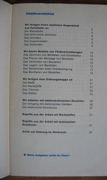 Werkunterricht, Lehrheft Klasse 3, DDR 1979