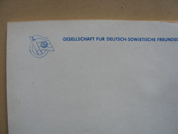 Schreibblock Gesellschaft für Deutsch- Sowjetische Freundschaft, DSF, DDR